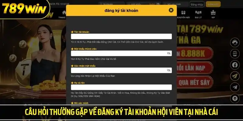 Câu hỏi thường gặp về đăng ký tài khoản hội viên tại nhà cái